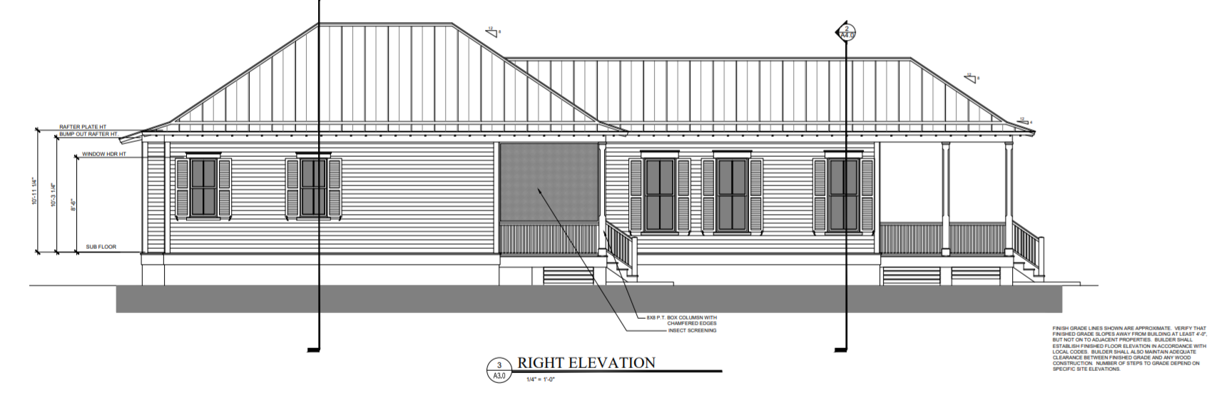 1103 14th St Port Royal Cottage Elevation 1103 14th St Port Royal Cottage Elevation