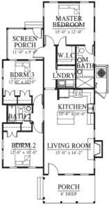 Jack Island Cottage Floor Plan